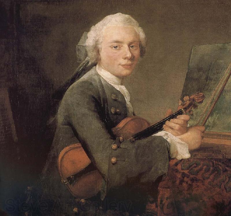 Jean Baptiste Simeon Chardin Helena Youth violin Norge oil painting art